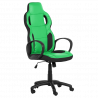 Carmen 7510 Gaming Chair, Up to 130 kg, Faux Leather, Rocking Function, Polypropylene Casters, Black/Green