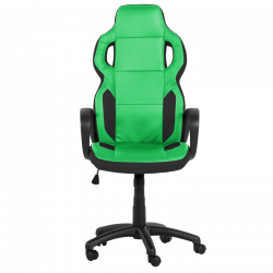 Carmen 7510 Gaming Chair, Up to 130 kg, Faux Leather, Rocking Function, Polypropylene Casters, Black/Green