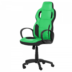Carmen 7510 Gaming Chair, Up to 130 kg, Faux Leather, Rocking Function, Polypropylene Casters, Black/Green