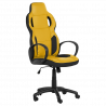 Carmen 7510 Gaming Chair, Up to 130 kg, Faux Leather, Rocking Function, Polypropylene Casters, Black/Yellow