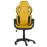 Carmen 7510 Gaming Chair, Up to 130 kg, Faux Leather, Rocking Function, Polypropylene Casters, Black/Yellow