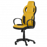 Carmen 7510 Gaming Chair, Up to 130 kg, Faux Leather, Rocking Function, Polypropylene Casters, Black/Yellow
