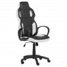 Carmen 7510 Gaming Chair, Up to 130 kg, Faux Leather, Rocking Function, Polypropylene Casters, Black/White