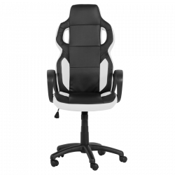 Carmen 7510 Gaming Chair, Up to 130 kg, Faux Leather, Rocking Function, Polypropylene Casters, Black/White