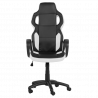 Carmen 7510 Gaming Chair, Up to 130 kg, Faux Leather, Rocking Function, Polypropylene Casters, Black/White