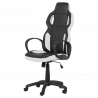 Carmen 7510 Gaming Chair, Up to 130 kg, Faux Leather, Rocking Function, Polypropylene Casters, Black/White