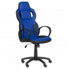 Carmen 7510 Gaming Chair, Up to 130 kg, Faux Leather, Rocking Function, Polypropylene Casters, Black/Blue