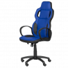Carmen 7510 Gaming Chair, Up to 130 kg, Faux Leather, Rocking Function, Polypropylene Casters, Black/Blue