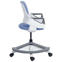 Детски стол Carmen CLEVER, До 100 кг, Негорима дамаска, Коригиране на дълбочина на седалката, 7 позиции, Син