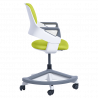 Carmen CLEVER High Chair, Up to 100 kg, Flame-retardant upholstery, Seat depth adjustment, 7 positions, Mustard