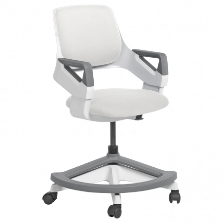 Carmen CLEVER High Chair, Up to 100 kg, Fire-retardant upholstery, Seat depth adjustment, 7 positions, White