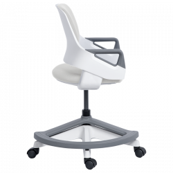 Carmen CLEVER High Chair, Up to 100 kg, Fire-retardant upholstery, Seat depth adjustment, 7 positions, White