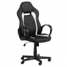 Carmen 7525 Gaming Chair, Up to 130 kg, Faux Leather, Rocking Function, Polypropylene Casters, Black/White