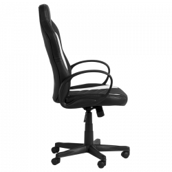 Carmen 7525 Gaming Chair, Up to 130 kg, Faux Leather, Rocking Function, Polypropylene Casters, Black/White