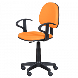 Детски стол Carmen 6012 MR, До 70 кг, Полипропиленови колелца, Газов механизъм, Оранжев