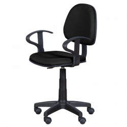 Детски стол Carmen 6012 MR, До 70 кг, Полипропиленови колелца, Газов механизъм, Черен