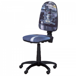 Carmen Prestige Racing High Chair, Up to 120 kg, Backrest Lock in Any Position, Seat Depth Adjustment, Gray/Blue