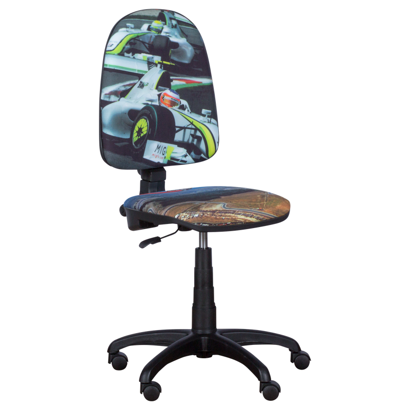 Carmen Prestige Racing Child Car Seat, Up to 120 kg, Backrest Lock in Any Position, Seat Depth Adjustment, Gray/Green