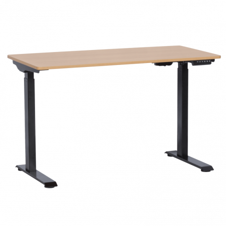 Ергономично бюро с регулиране на височината Carmen CR-119, 73-123 см, До 50 кг, Панел за управление, Дисплей, Памет, Сензор против сблъсък, Черен/бук