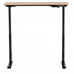 Ергономично бюро с регулиране на височината Carmen CR-119, 73-123 см, До 50 кг, Панел за управление, Дисплей, Памет, Сензор против сблъсък, Черен/бук