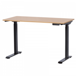 Ергономично бюро с регулиране на височината Carmen CR-119, 73-123 см, До 50 кг, Панел за управление, Дисплей, Памет, Сензор против сблъсък, Черен/бук