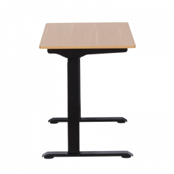 Ергономично бюро с регулиране на височината Carmen CR-119, 73-123 см, До 50 кг, Панел за управление, Дисплей, Памет, Сензор против сблъсък, Черен/бук