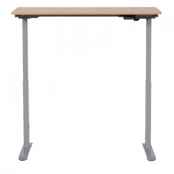 Ергономично бюро с регулиране на височината Carmen CR-119, 73-123 см, До 50 кг, Панел за управление, Дисплей, Памет, Сензор против сблъсък, Сив/бук