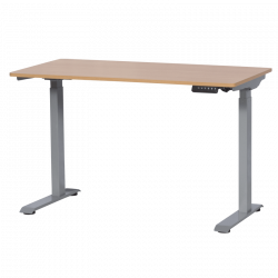 Ергономично бюро с регулиране на височината Carmen CR-119, 73-123 см, До 50 кг, Панел за управление, Дисплей, Памет, Сензор против сблъсък, Сив/бук