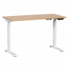 Carmen CR-119 Ergonomic Height-Adjustable Desk, 73–123 cm, Up to 50 kg, Control Panel, Display, Memory, Anti-Collision Sensor, White/Beech