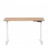 Carmen CR-119 Ergonomic Height-Adjustable Desk, 73–123 cm, Up to 50 kg, Control Panel, Display, Memory, Anti-Collision Sensor, White/Beech