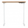 Carmen CR-119 Ergonomic Height-Adjustable Desk, 73–123 cm, Up to 50 kg, Control Panel, Display, Memory, Anti-Collision Sensor, White/Beech