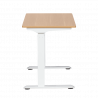Carmen CR-119 Ergonomic Height-Adjustable Desk, 73–123 cm, Up to 50 kg, Control Panel, Display, Memory, Anti-Collision Sensor, White/Beech