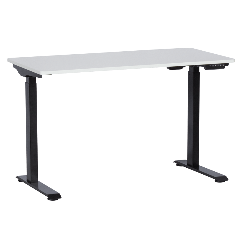 Carmen CR-119 Ergonomic Height-Adjustable Desk, 73–123 cm, Up to 50 kg, Control Panel, Display, Memory, Anti-Collision Sensor, White/Black