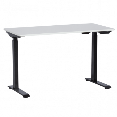 Carmen CR-119 Ergonomic Height-Adjustable Desk, 73–123 cm, Up to 50 kg, Control Panel, Display, Memory, Anti-Collision Sensor, White/Black