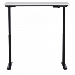 Carmen CR-119 Ergonomic Height-Adjustable Desk, 73–123 cm, Up to 50 kg, Control Panel, Display, Memory, Anti-Collision Sensor, White/Black