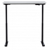 Carmen CR-119 Ergonomic Height-Adjustable Desk, 73–123 cm, Up to 50 kg, Control Panel, Display, Memory, Anti-Collision Sensor, White/Black