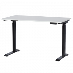 Carmen CR-119 Ergonomic Height-Adjustable Desk, 73–123 cm, Up to 50 kg, Control Panel, Display, Memory, Anti-Collision Sensor, White/Black