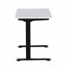 Carmen CR-119 Ergonomic Height-Adjustable Desk, 73–123 cm, Up to 50 kg, Control Panel, Display, Memory, Anti-Collision Sensor, White/Black