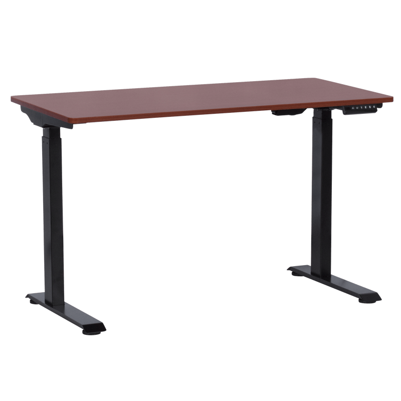 Carmen CR-119 Ergonomic Height-Adjustable Desk, 73–123 cm, Up to 50 kg, Control Panel, Display, Memory, Anti-Collision Sensor, Black/Mahogany