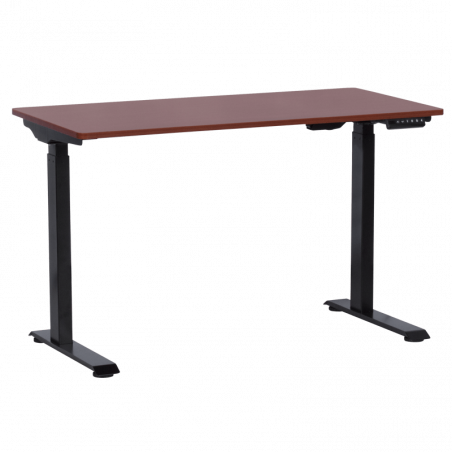 Carmen CR-119 Ergonomic Height-Adjustable Desk, 73–123 cm, Up to 50 kg, Control Panel, Display, Memory, Anti-Collision Sensor, Black/Mahogany
