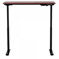 Carmen CR-119 Ergonomic Height-Adjustable Desk, 73–123 cm, Up to 50 kg, Control Panel, Display, Memory, Anti-Collision Sensor, Black/Mahogany