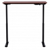 Carmen CR-119 Ergonomic Height-Adjustable Desk, 73–123 cm, Up to 50 kg, Control Panel, Display, Memory, Anti-Collision Sensor, Black/Mahogany