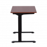 Carmen CR-119 Ergonomic Height-Adjustable Desk, 73–123 cm, Up to 50 kg, Control Panel, Display, Memory, Anti-Collision Sensor, Black/Mahogany