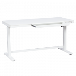 Ергономично регулируемо бюро Carmen CR-118, Нивелиращи се крака, Панел за управление, USB, Памет, Сензор проотив сблъсък, Бял