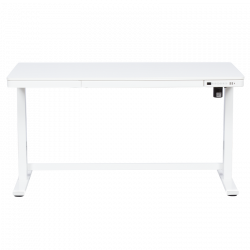 Ергономично регулируемо бюро Carmen CR-118, Нивелиращи се крака, Панел за управление, USB, Памет, Сензор проотив сблъсък, Бял