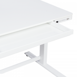 Ергономично регулируемо бюро Carmen CR-118, Нивелиращи се крака, Панел за управление, USB, Памет, Сензор проотив сблъсък, Бял