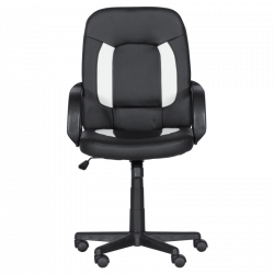 Carmen 6516 Gaming Chair, Up to 100 kg, Faux Leather, Rocking Function, Polypropylene Casters, Black/White