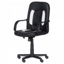 Carmen 6516 Gaming Chair, Up to 100 kg, Faux Leather, Rocking Function, Polypropylene Casters, Black/White
