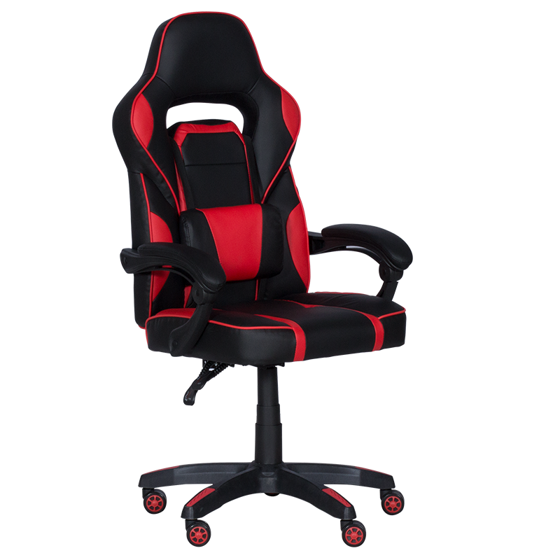 Геймърски стол Carmen 6197, До 130 кг, Регулиране на люлеенето, Еко кожа, Черен/червен