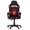 Геймърски стол Carmen 6197, До 130 кг, Регулиране на люлеенето, Еко кожа, Черен/червен